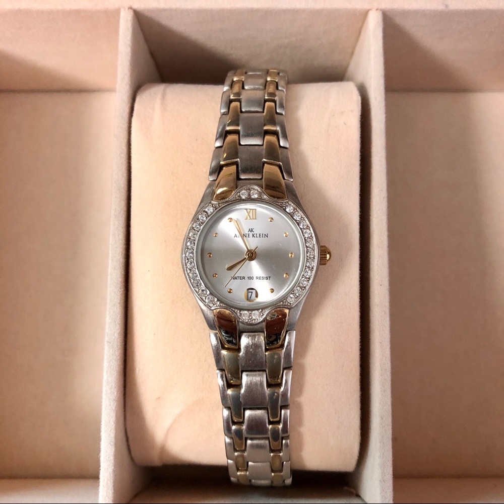 Anne Klein Ladies Crystal Accent Watch